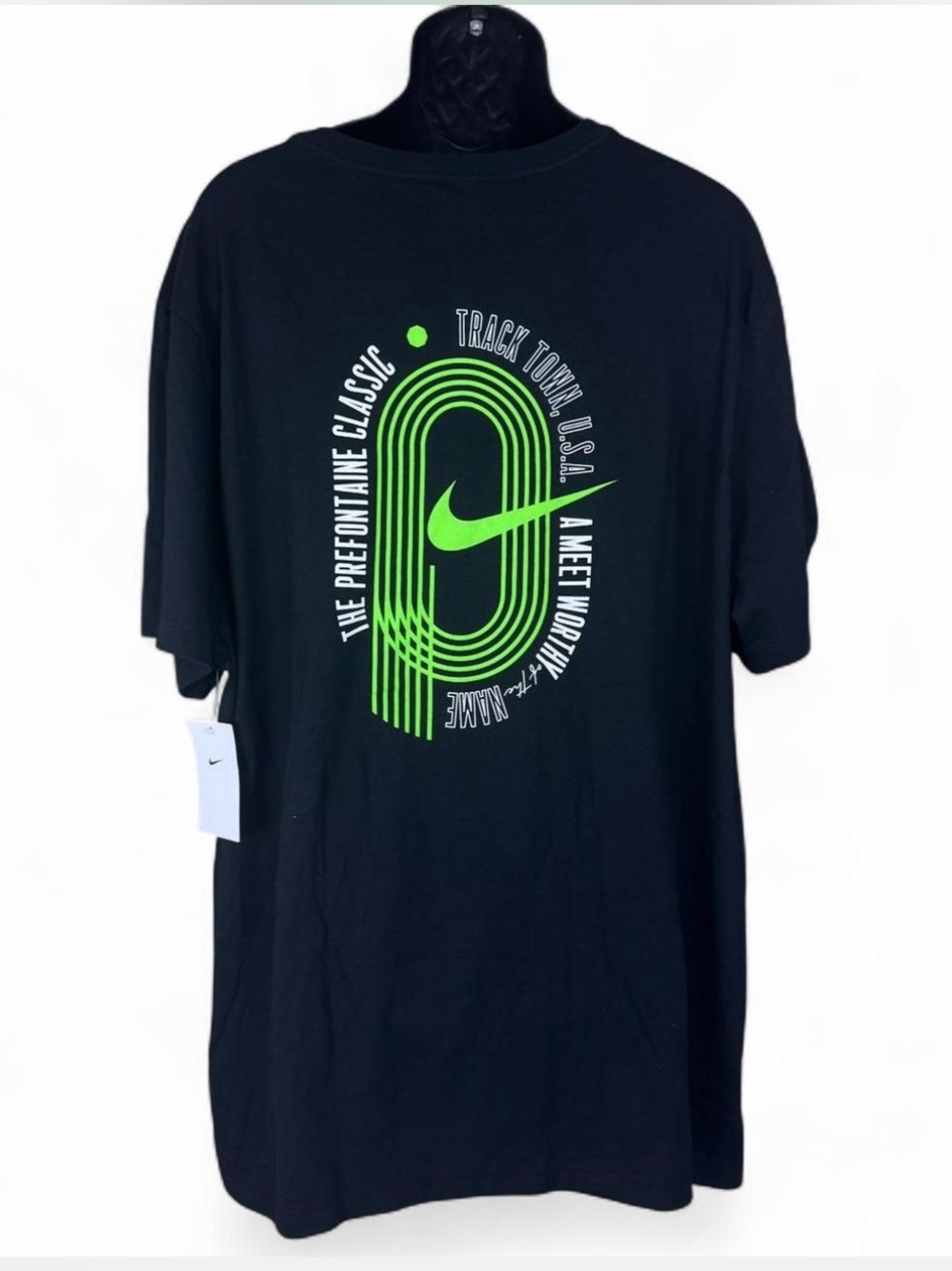 Nike Pre Classic T Shirt 3XL Black Neon Graphic Track Town USA New With Tags